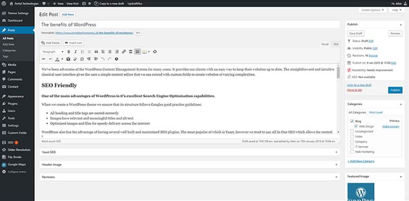 editor screen